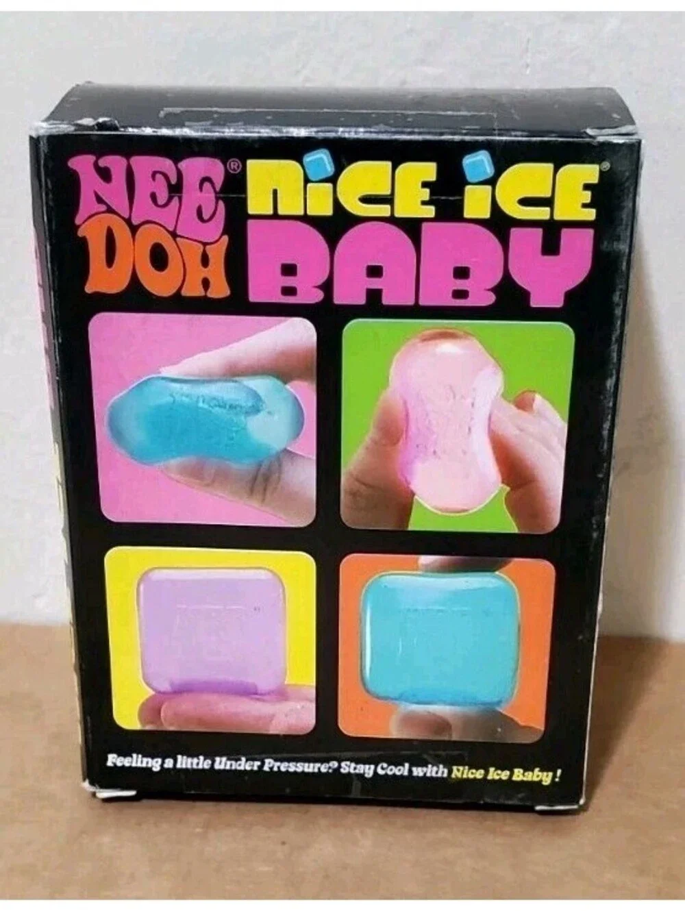 NeeDoh Nice Ice Doh Baby Super Solid Squish 4-Pack Schylling Glitter Cubes Tikto